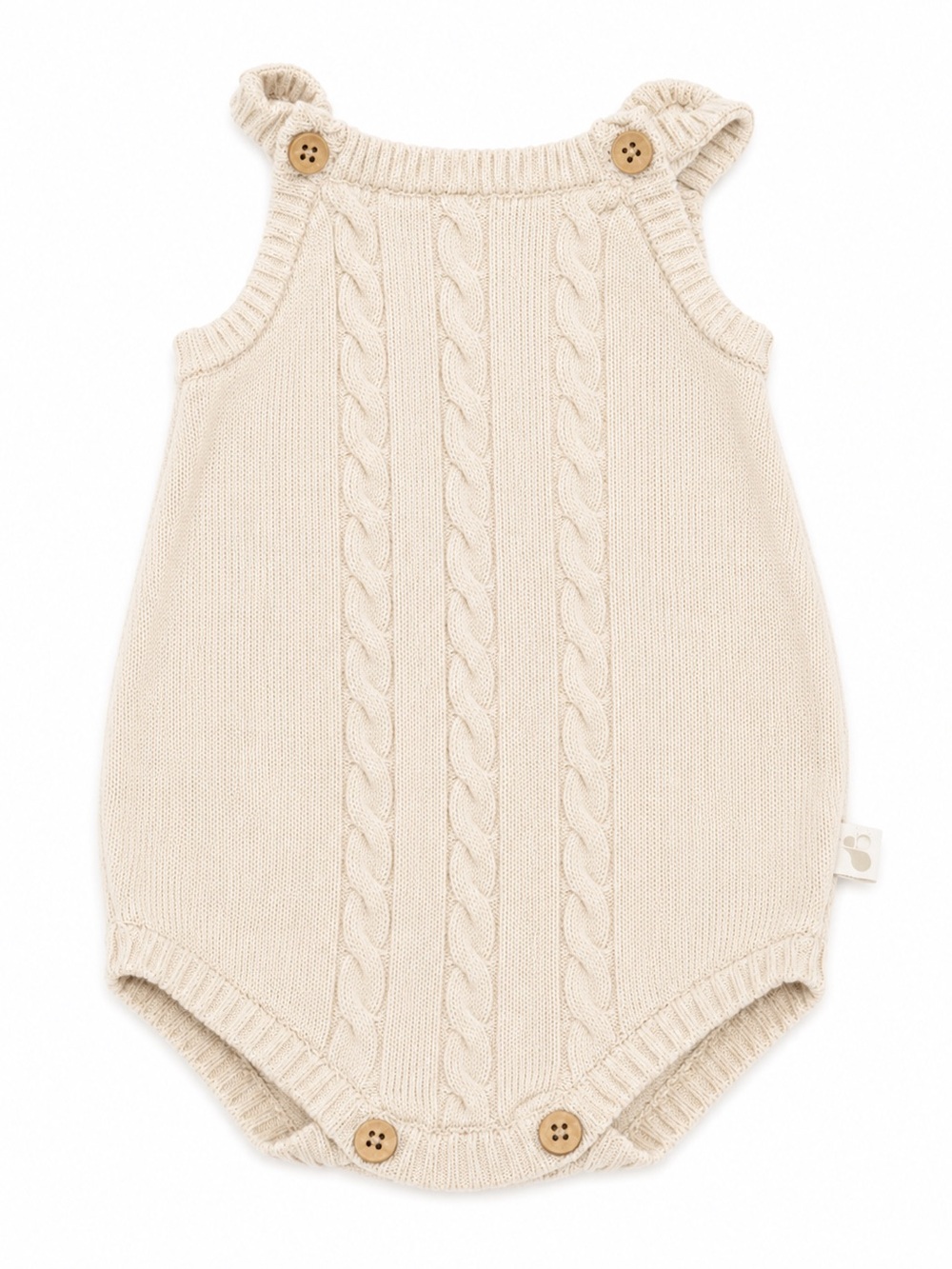 NWT Kohls just born Cable Knit Baby Romper in Cream